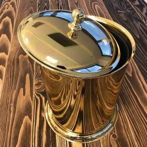 Elegant Gold Trash Can